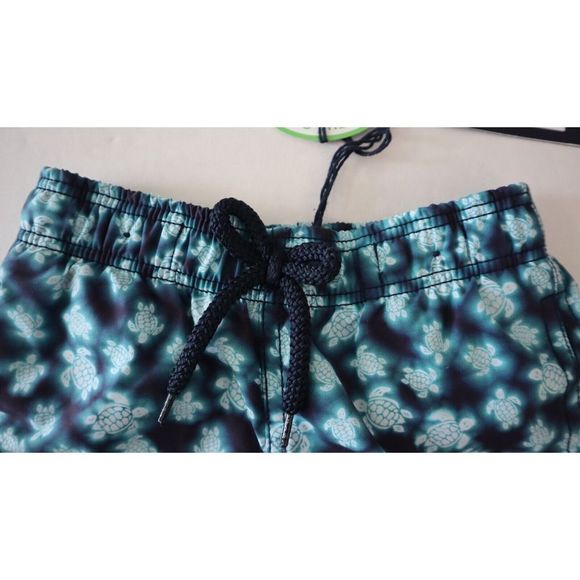 Vilebrequin JIMH2B40 Boy's Sz 4 Blue Marine Hazy Turtle Print Swim Trunks $145 - Picture 5 of 10